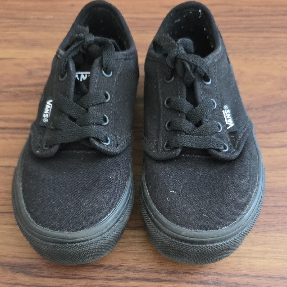 Vans Kids Black Canvas Sneakers